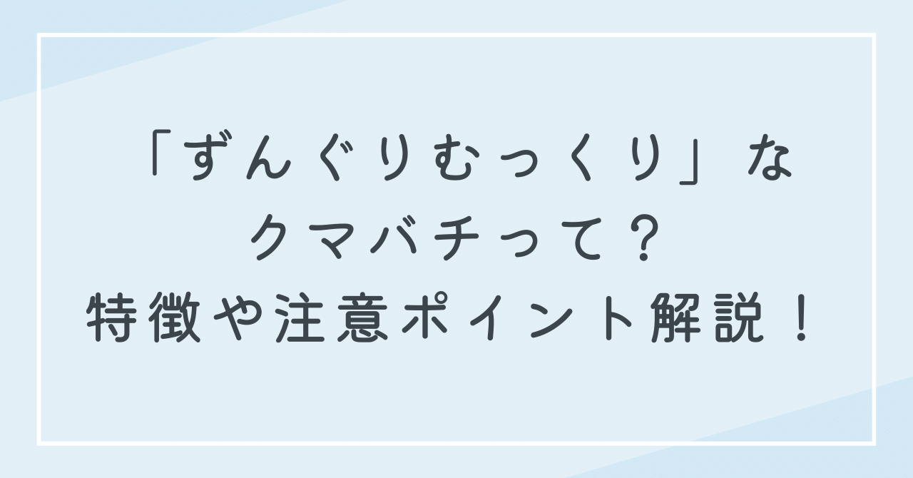 ずんぐりむっくりな蜂！黒いクマバチ(クマンバチ)は危ない？特徴や注意ポイント！